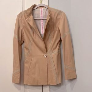 Calf skin butter leather jacket 42